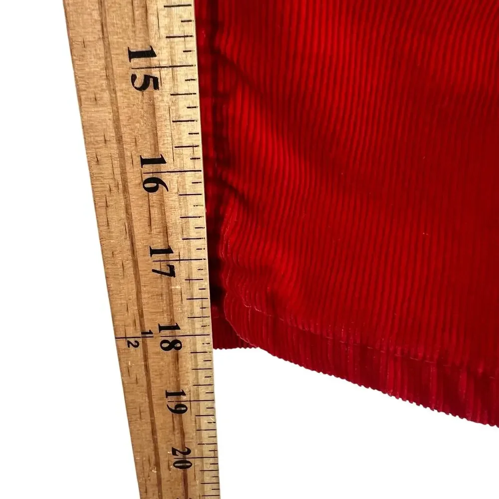 Vintage OshKosh BGosh Kids Corduroy Bib Overalls Size 5 Red Flannel Lined USA
